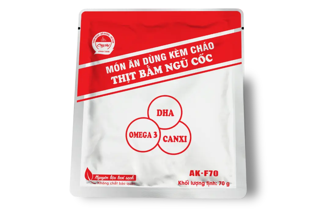 PRODUCT SERVED WITH RICE PORRIDGE 70 GRAMS: GROUNDED MEAT WITH BEANS AND VEGETABLE 