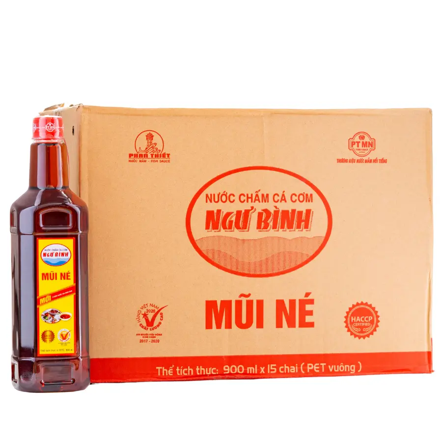 [NB10N900NH15] Nước Chấm Ngư Bình Mũi Né - Thùng 15 Chai PET 900ml 