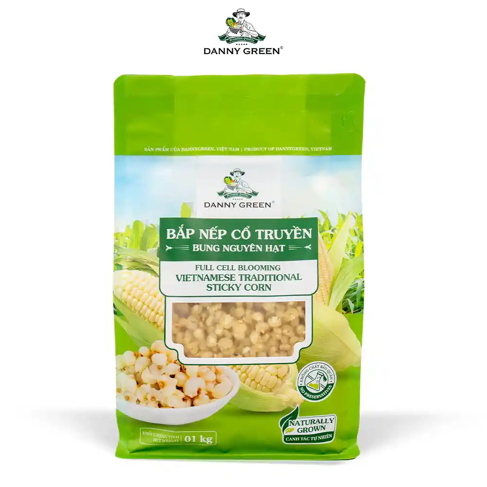 Bắp Nếp Cổ Truyền Bung Nguyên Hạt DannyGreen 
