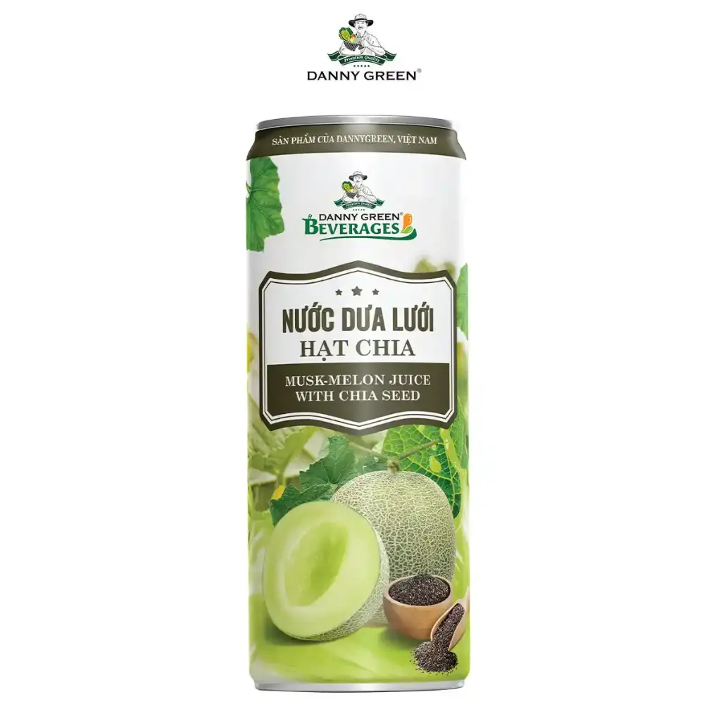 Nước Dưa Lưới Hạt Chia DannyGreen 